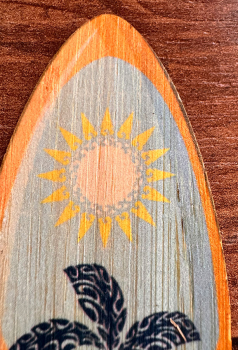 Preview: *NEU* Bambus Sticker " Surfbrett Hawaii "